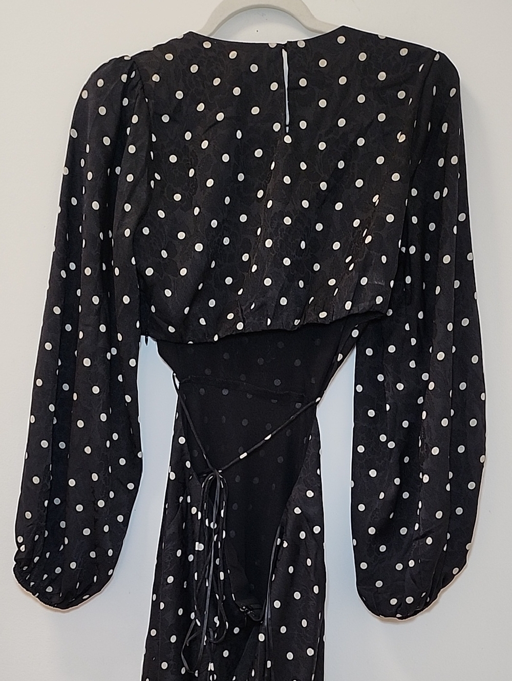 ASTR the Label Women's Quinn Polka-Dot Cutout Maxi Dress Size Meduim - Picture 15 of 16